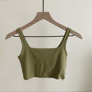 Terranova light olive green crop top